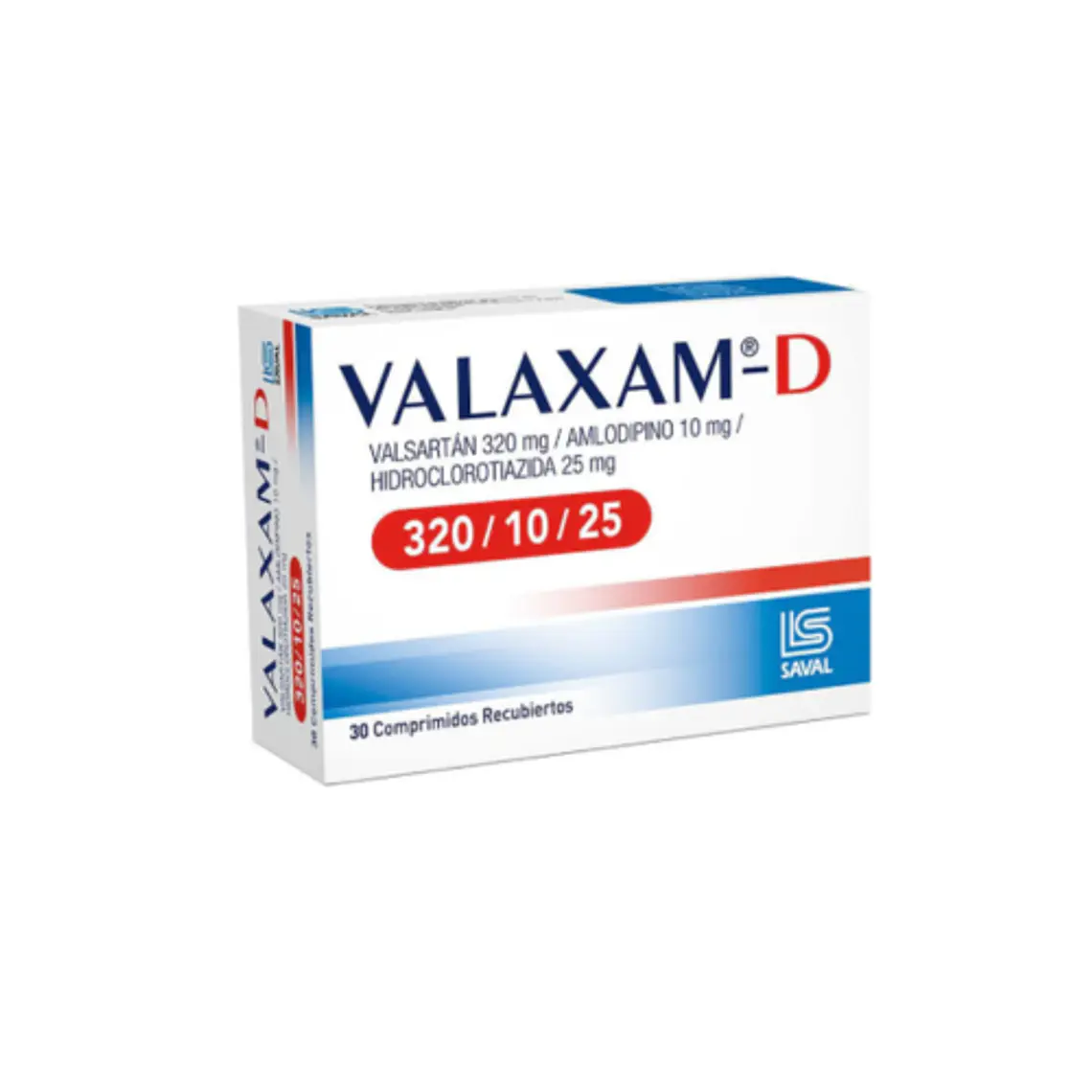 Valaxam-D 320/10/25 mg 30 Comprimidos. 1