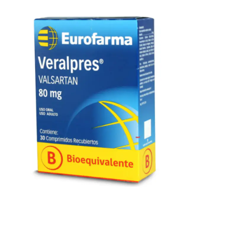 Veralpres (B) Valsartán 80 mg 30 Comprimidos recubiertos. 1