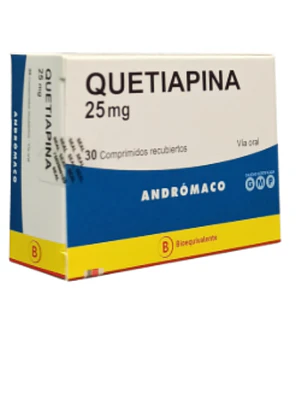 Quetiapina (B) 25 mg 30 Comprimidos recubiertos.