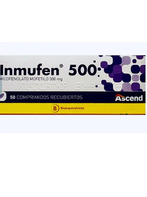 Inmufen (B) Micofenolato 500 mg 50 Comprimidos.