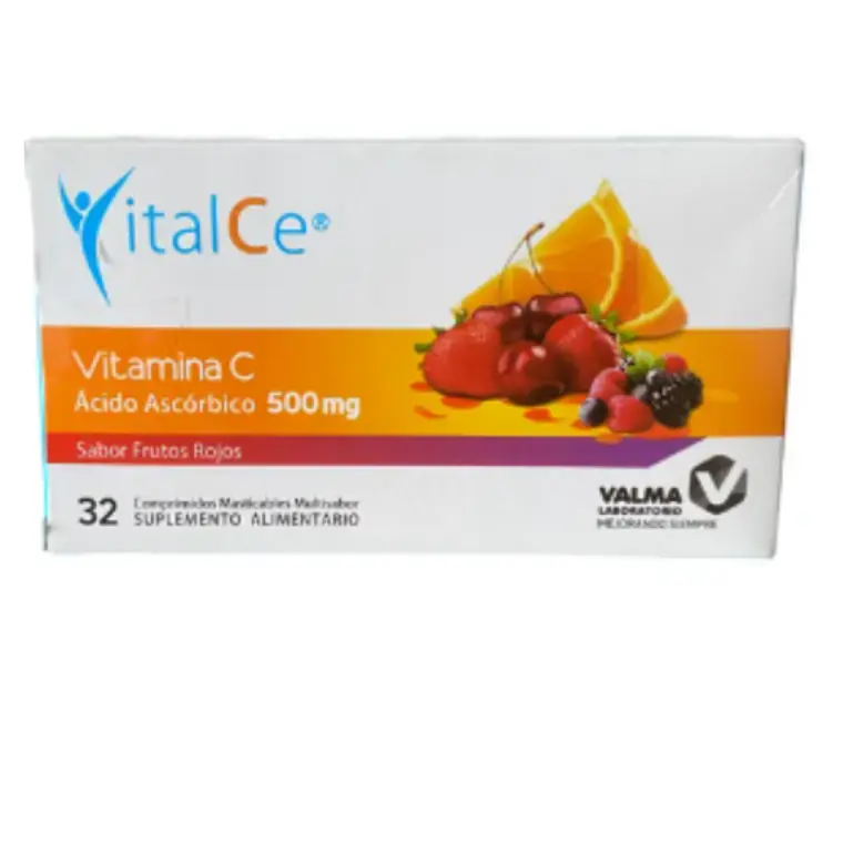 Vitamina C Frutos Rojos comprimidos 500 mg por 32 Valma 1