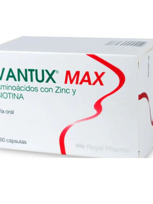 Vantux Max Aminoácidos con Zinc y Biotina 60 Cápsulas.