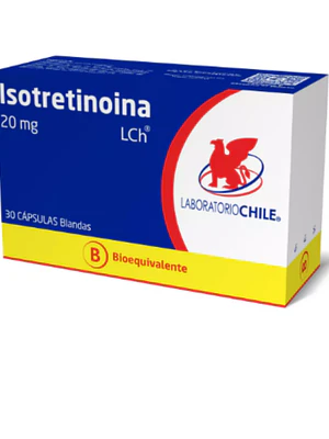 Isotretinoína (B) 20 mg 30 Cápsulas blandas.