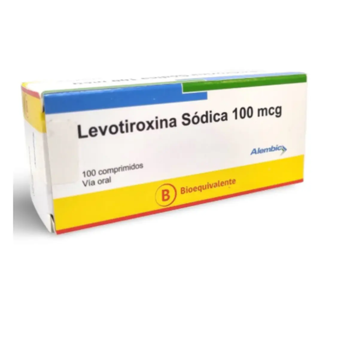 Levotiroxina sódica (B) 100 mcg 100 Comprimidos. Alembic  1