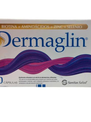 Dermaglin Biotina+Aminoacidos+Zinc 60 Cápsulas.