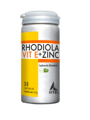 Rhodiola + Vitamina E+ Zinc 30 Cápsulas. Knop