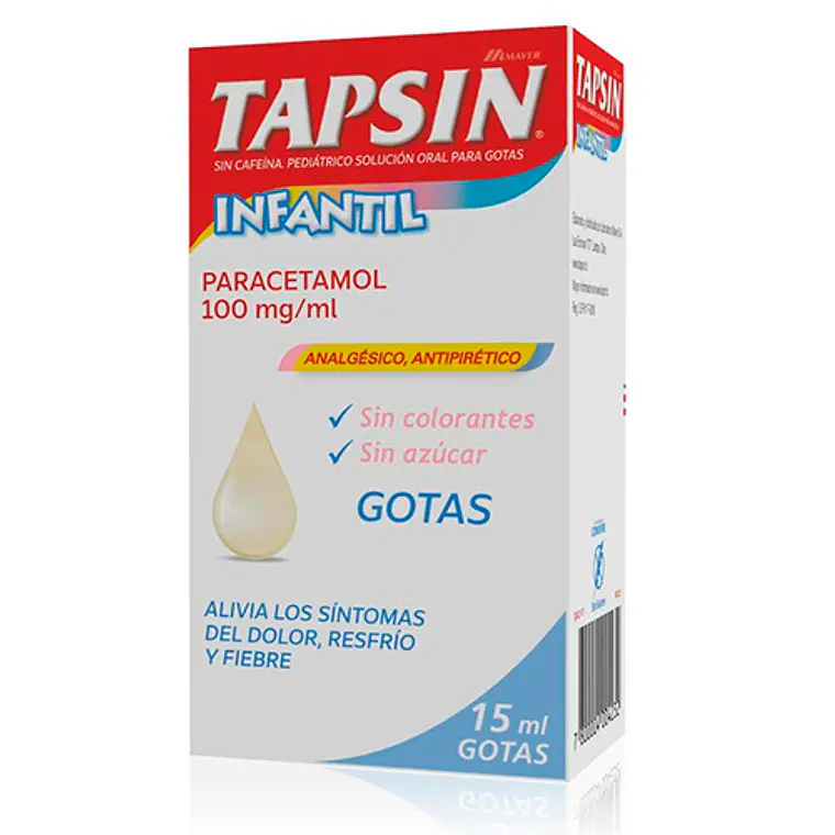 Tapsín infantil Paracetamol 100 mg/ml Gotas 15 ml. 1