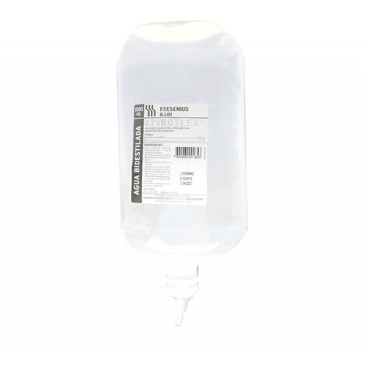 Agua Bidestilada estéril x 1000 ml. (Sanderson) Caja 10 unidades  1