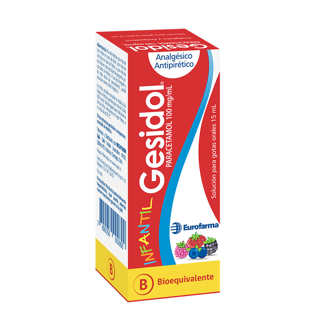 Gesidol Infantil (Bioequivalente) Paracetamol Gotas 15ml 1