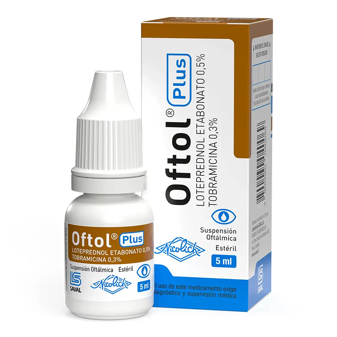 Oftol Plus Loteprednol, Tobramicina Solución oftálmica 5 ml. 1