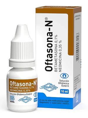 Oftasona-N Betametasona, Neomicina Solución oftálmica 10 ml.