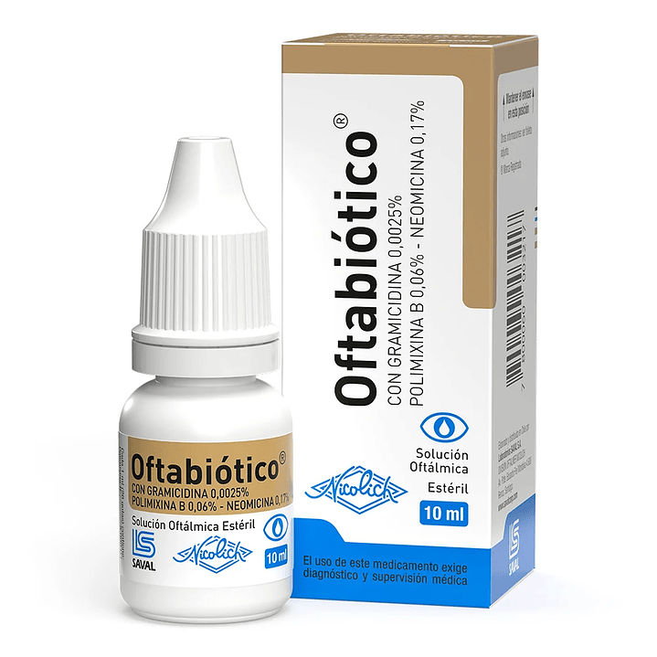 Oftabiótico Gramicidina / Neomicina / Polimixina B Solución Oftálmica 10ml 1