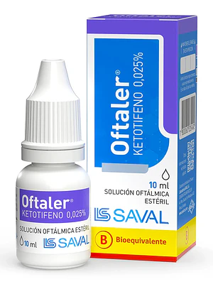 Oftaler (B) Ketotifeno 0,025% Solución oftálmica 10 ml.