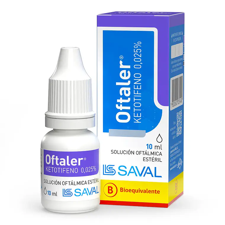 Oftaler (B) Ketotifeno 0,025% Solución oftálmica 10 ml. 1