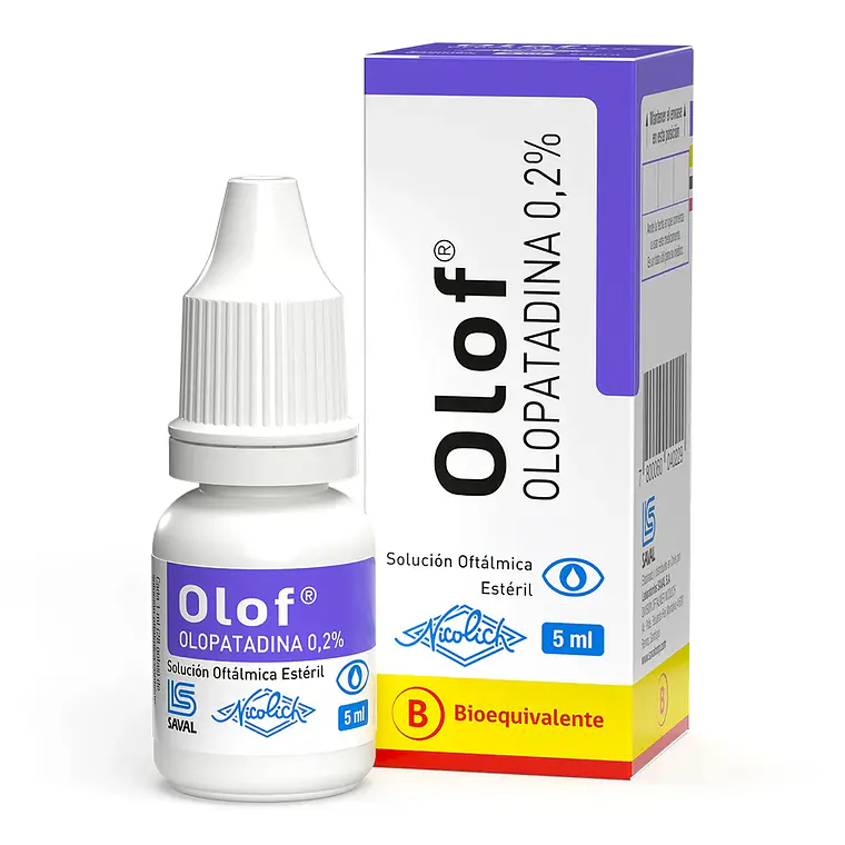 Olof (B) Olopatadina 0,2% Solución oftálmica 5 ml. 1
