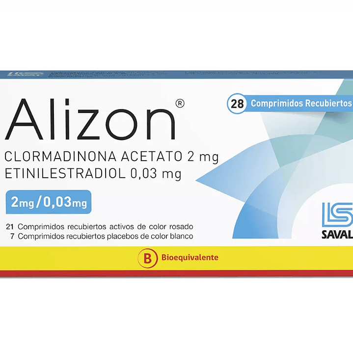 Alizon (Bioequivalente) Clormadinona / Etinilestradiol 2mg/0,03mg 28 Comprimidos Recubiertos 1