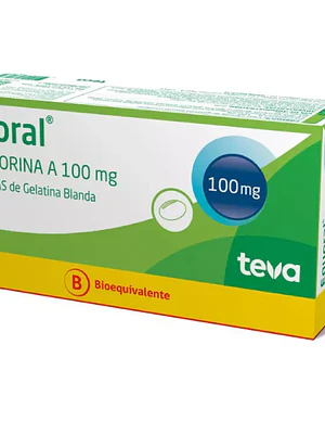 Equoral (B) Ciclosporina 100 mg  50 Cápsulas de gelatina blanda.