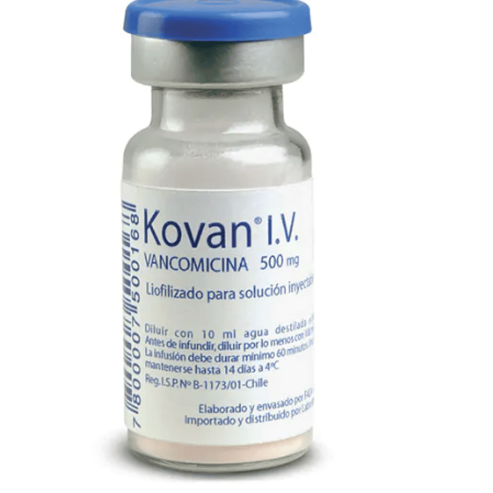 Kovan I.V. Vancomicina 500 mg 25 Ampolllas. 1