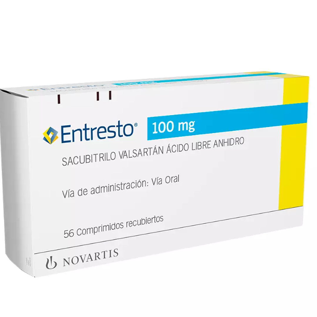 Entresto Sacubitrilo / Valsartán 100mg 56 Comprimidos Recubiertos 1