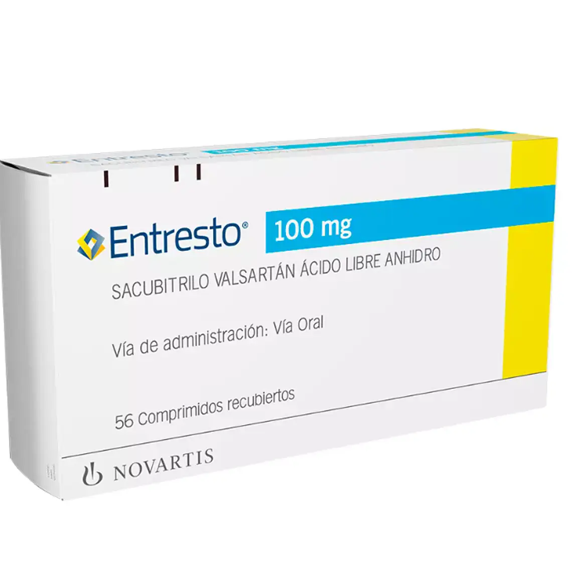 Entresto SAcubitrilo Valsartán 100 mg 56 Comprimidos recubiertos. 1