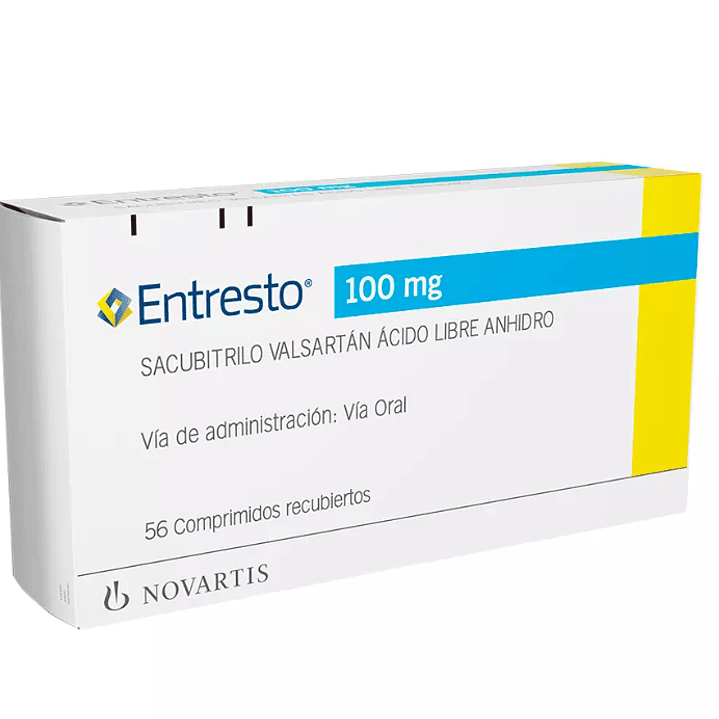 Entresto Sacubitrilo / Valsartán 100mg 56 Comprimidos Recubiertos 1