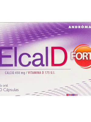 Elcal D Forte 450 mg / 175 UI Calcio/Vitamina D3 60 Cápsulas