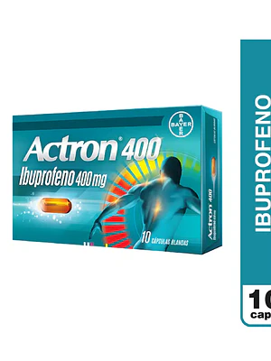 Actron Ibuprofeno 400 mg  10 Cápsulas blandas.