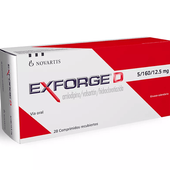 Exforge D 5/160/12,5 mg 28 Comprimidos recubiertos. 1