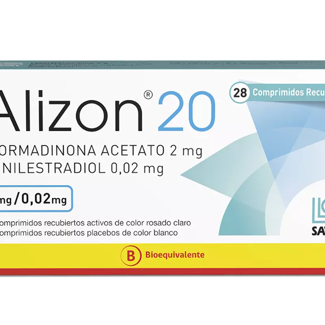 Alizon 20 (Bioequivalente) Clormadinona / Etinilestradiol 2mg/0,02mg 28 Comprimidos Recubiertos 1