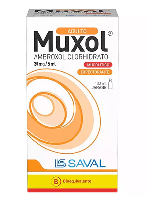 Muxol (B) Ambroxol 30 mg / 5 ml. Jarabe adulto 100 ml.