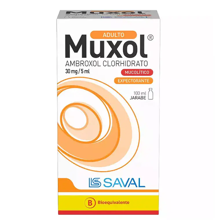 Muxol (B) Ambroxol 30 mg / 5 ml. Jarabe adulto 100 ml. 1