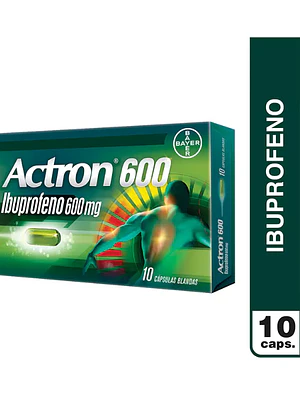 Actron Ibuprofeno 600 mg 10 Cápsulas blandas.