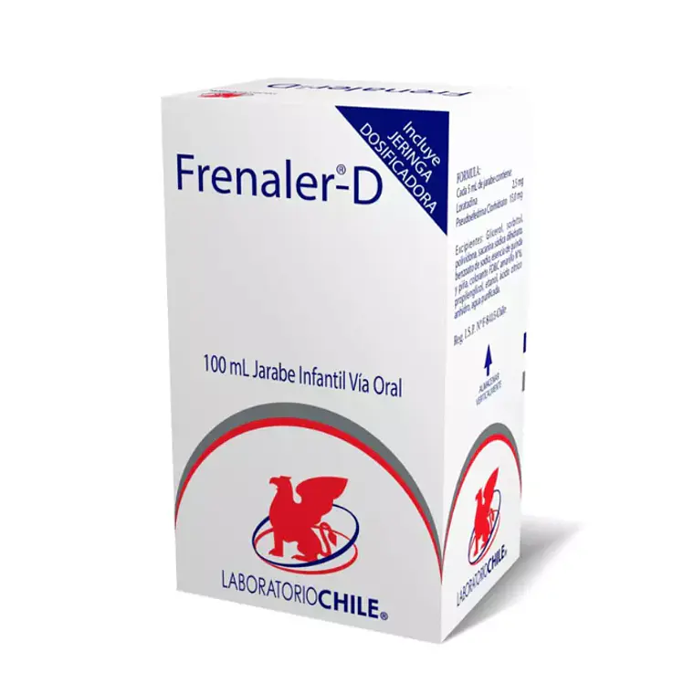 Frenaler-D Loratadina, Pseudoefedrina Jarabe Infantil 100 ml. 1