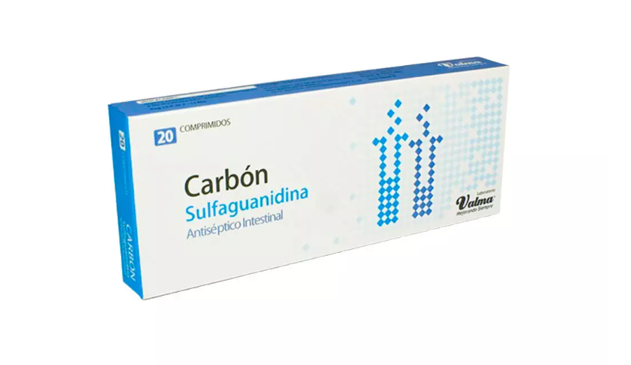 Carbón Sulfaguanidina x 20 comprimidos