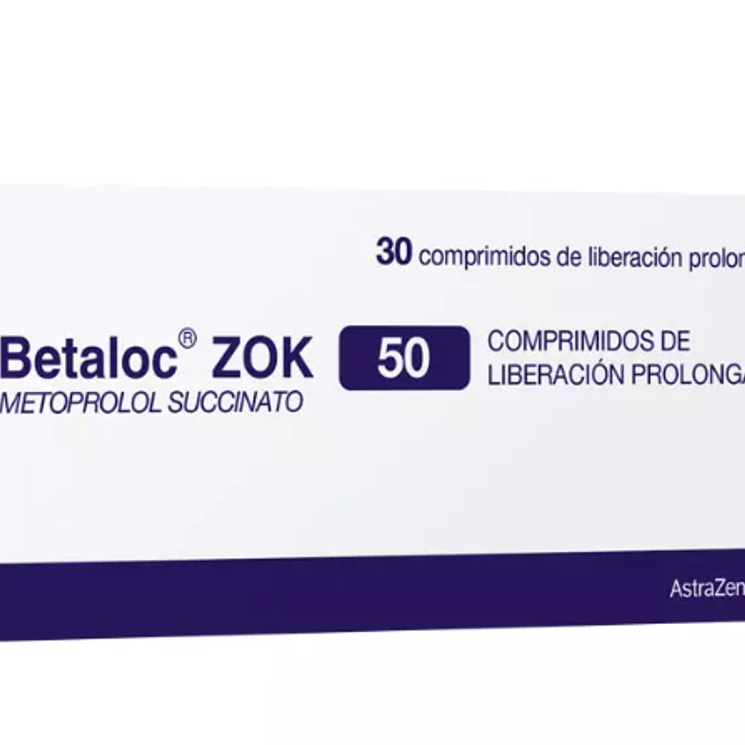 Betaloc ZOK Metoprolol 50mg 30 Comprimidos Prolongados 1