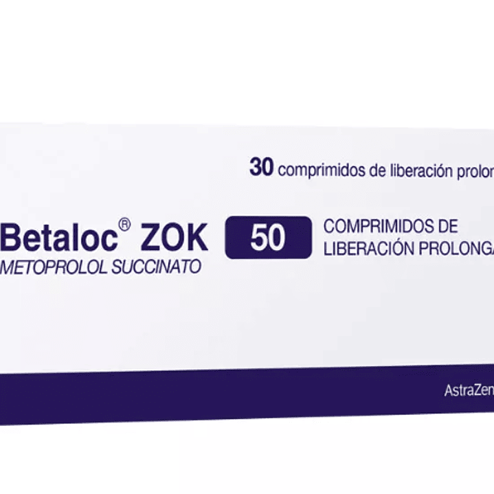 Betaloc ZOK Metoprolol 50mg 30 Comprimidos Prolongados 1