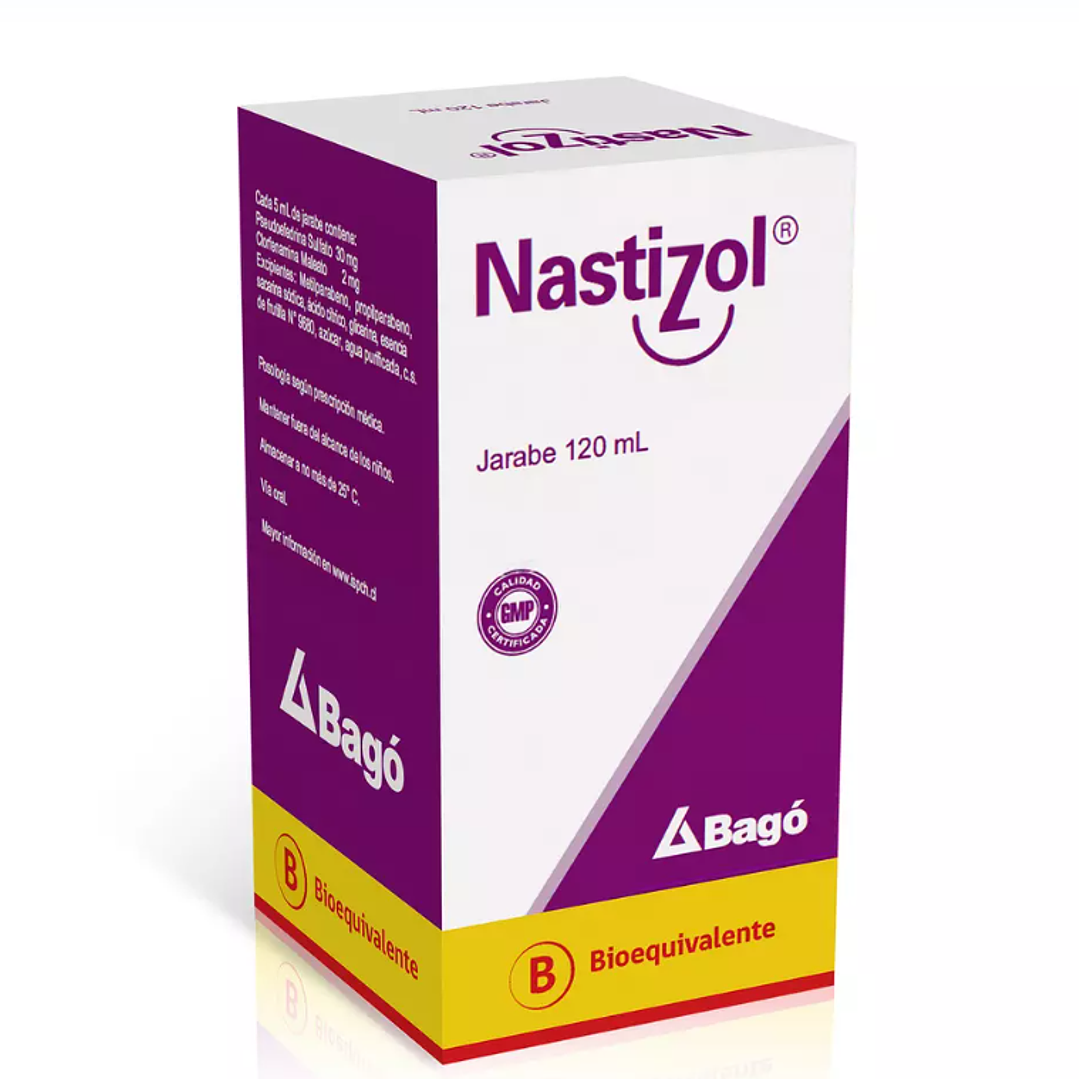 Nastizol (B) Clorfenamina / Pseudoefedrina Jarabe 120ml 1