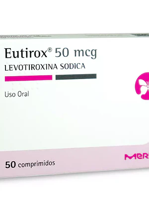 Eutirox Levotiroxina 50 mcg  50 Comprimidos.