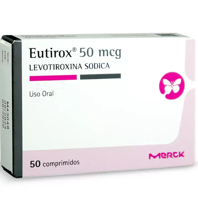 Eutirox Levotiroxina 50 mcg  50 Comprimidos. 1