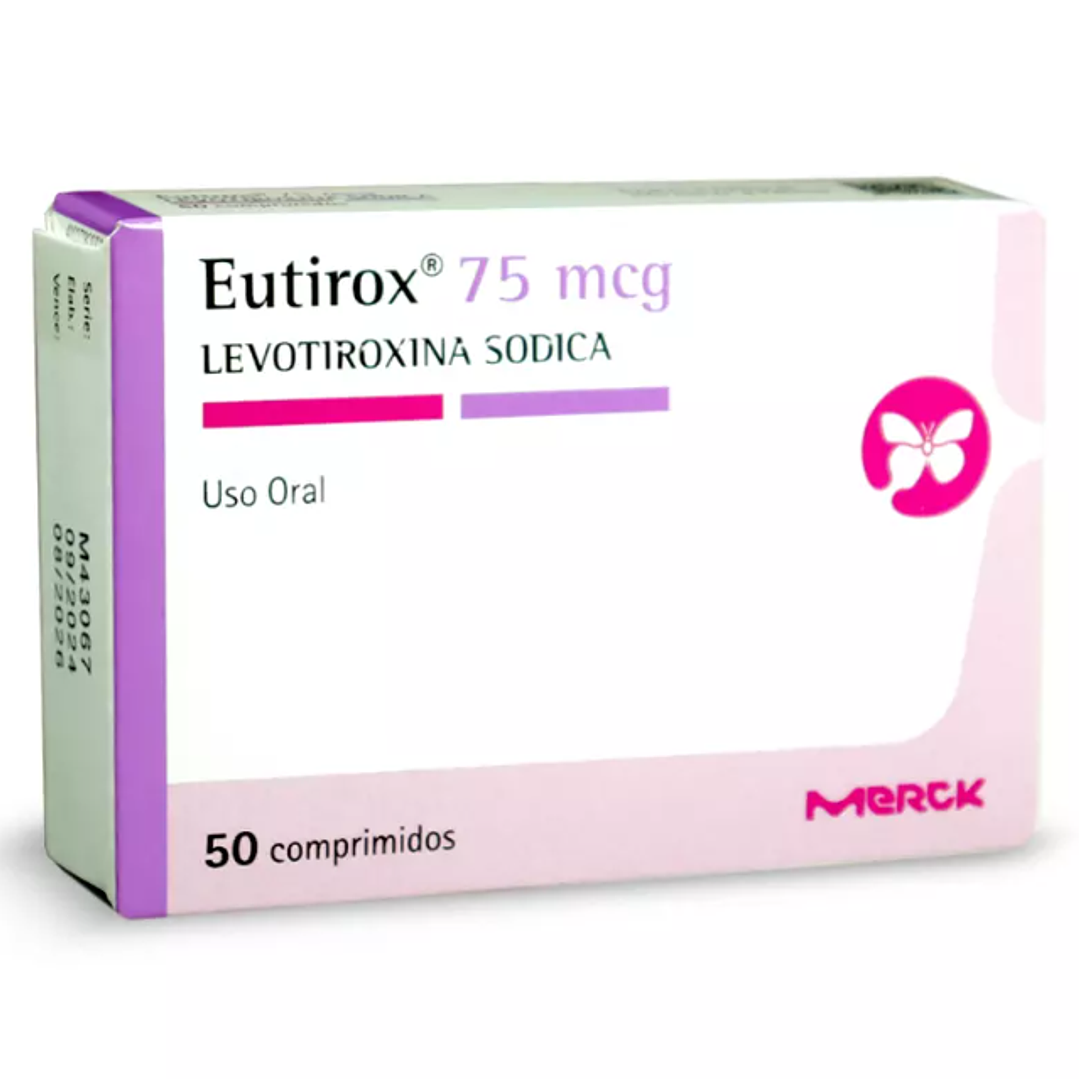 Eutirox Levotiroxina 75 mcg 50 Comprimidos. 1