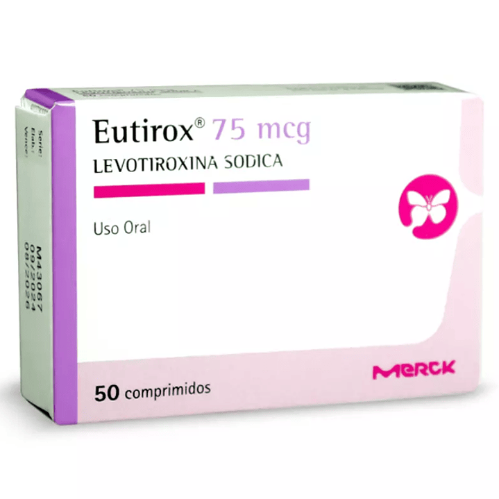 Eutirox Levotiroxina 75 mcg 50 Comprimidos. 1