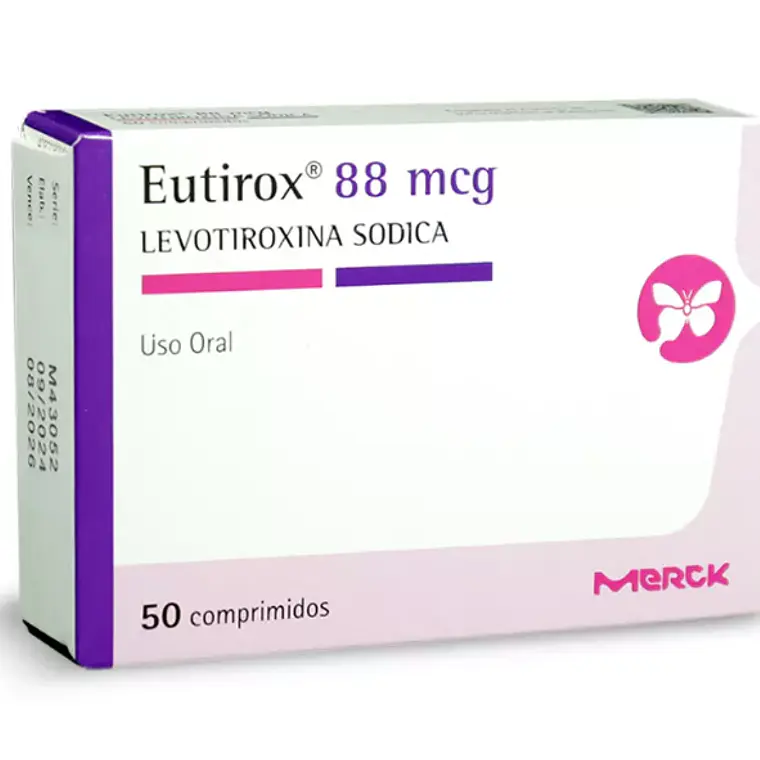 Eutirox Levotiroxina 88 mcg 50 Comprimidos. 1