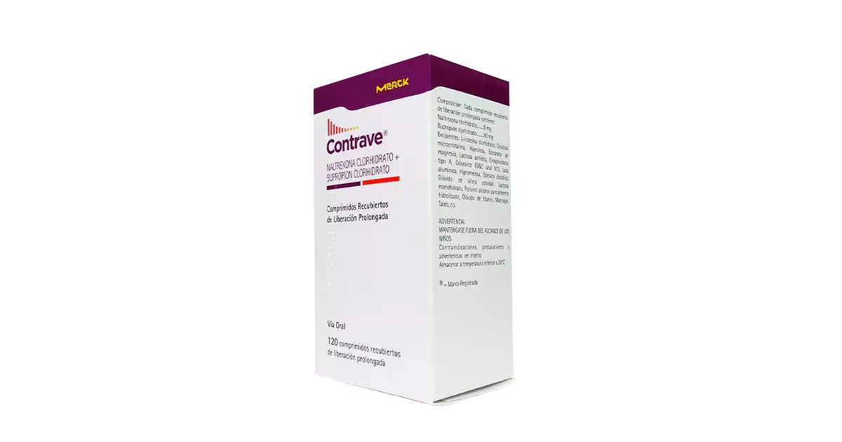 Contrave Bupropion / Naltrexona 120 Comprimidos Prolongados