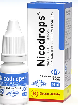 Nicodrops (B) Nafazolina Solución oftálmica 10 ml.