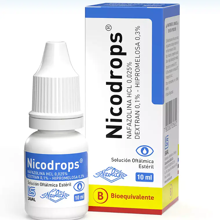 Nicodrops (B) Nafazolina Solución oftálmica 10 ml. 1