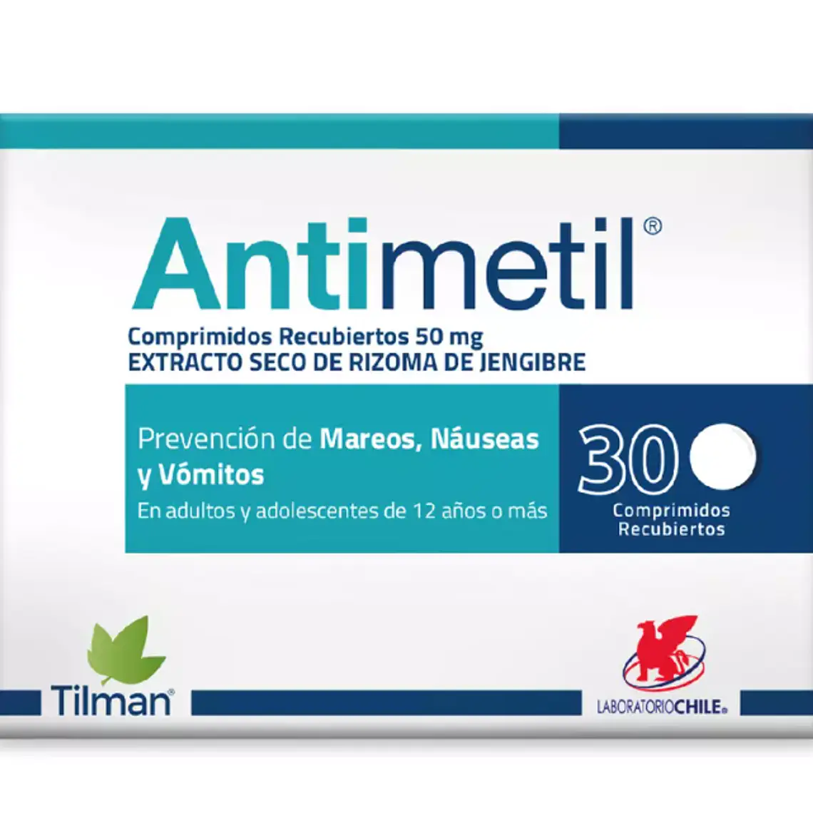 Antimetil Extracto de Jengibre 50 mg 30 Comprimidos recubiertos. 1