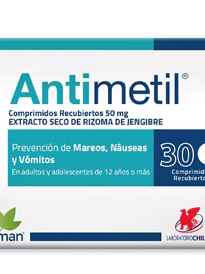 Antimetil Extracto de Jengibre 50 mg 30 Comprimidos recubiertos.