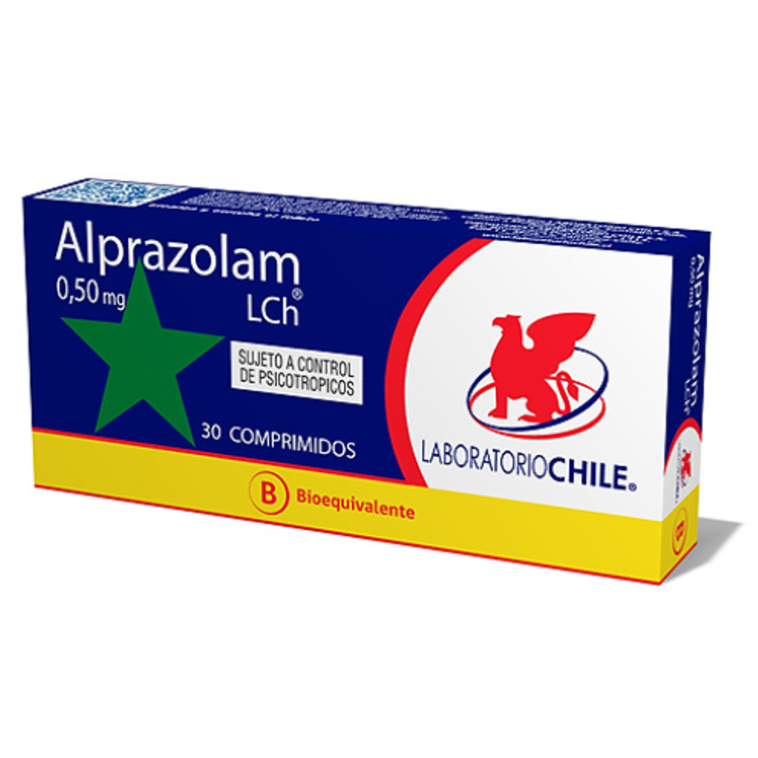 Alprazolam (B) 0,50mg 30 Comprimidos (Disponible sólo para compra en Local) 1