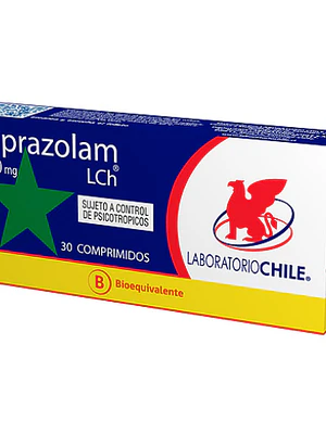 Alprazolam (B) 0,50 mg 30 Comprimidos. Medicamento controlado, venta presencial.