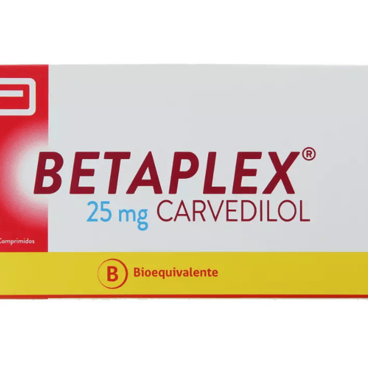 Betaplex (B) 25 mg Carvedilol 30 Comprimidos 1